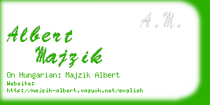 albert majzik business card